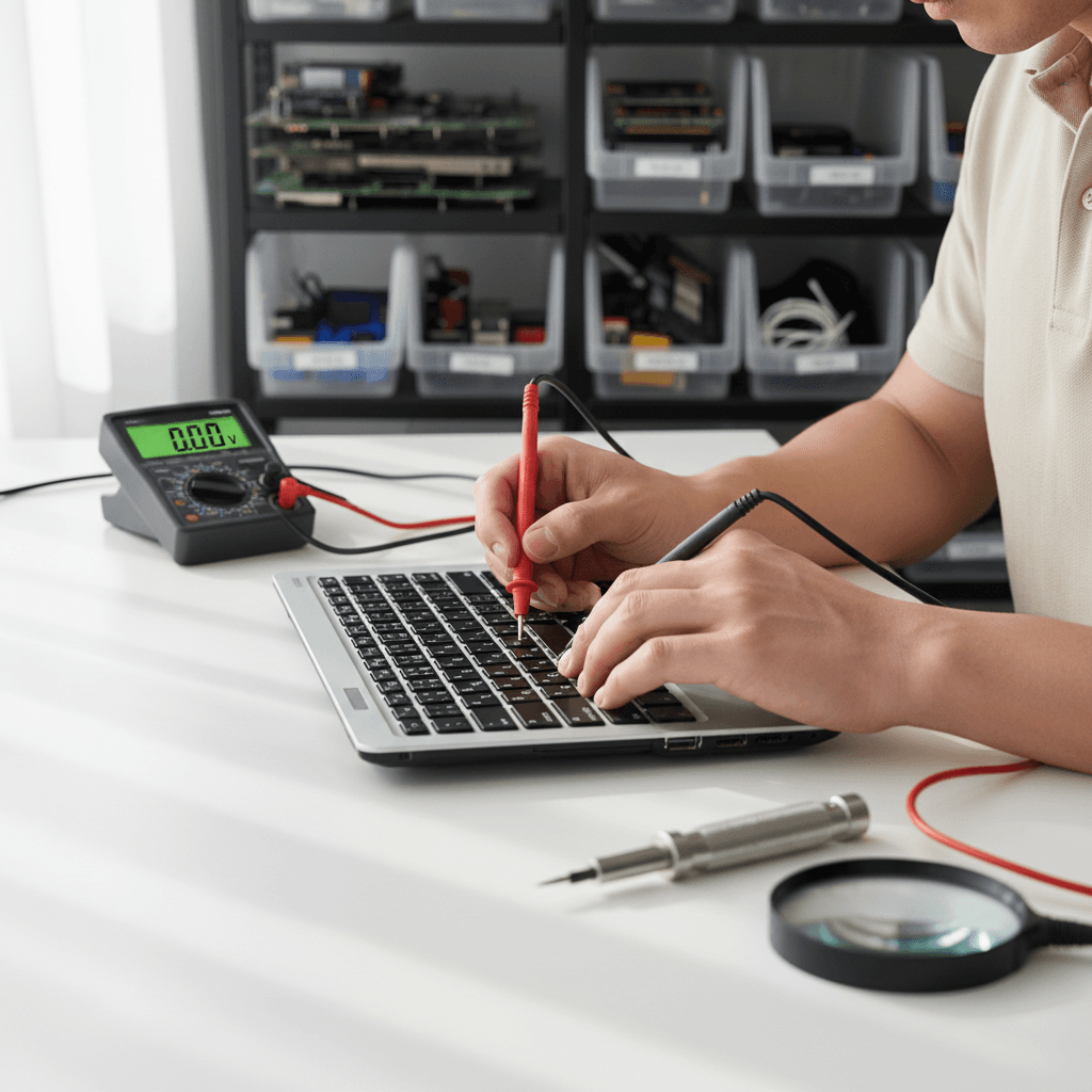 MacBook undergoing hardware test before being sold second hand