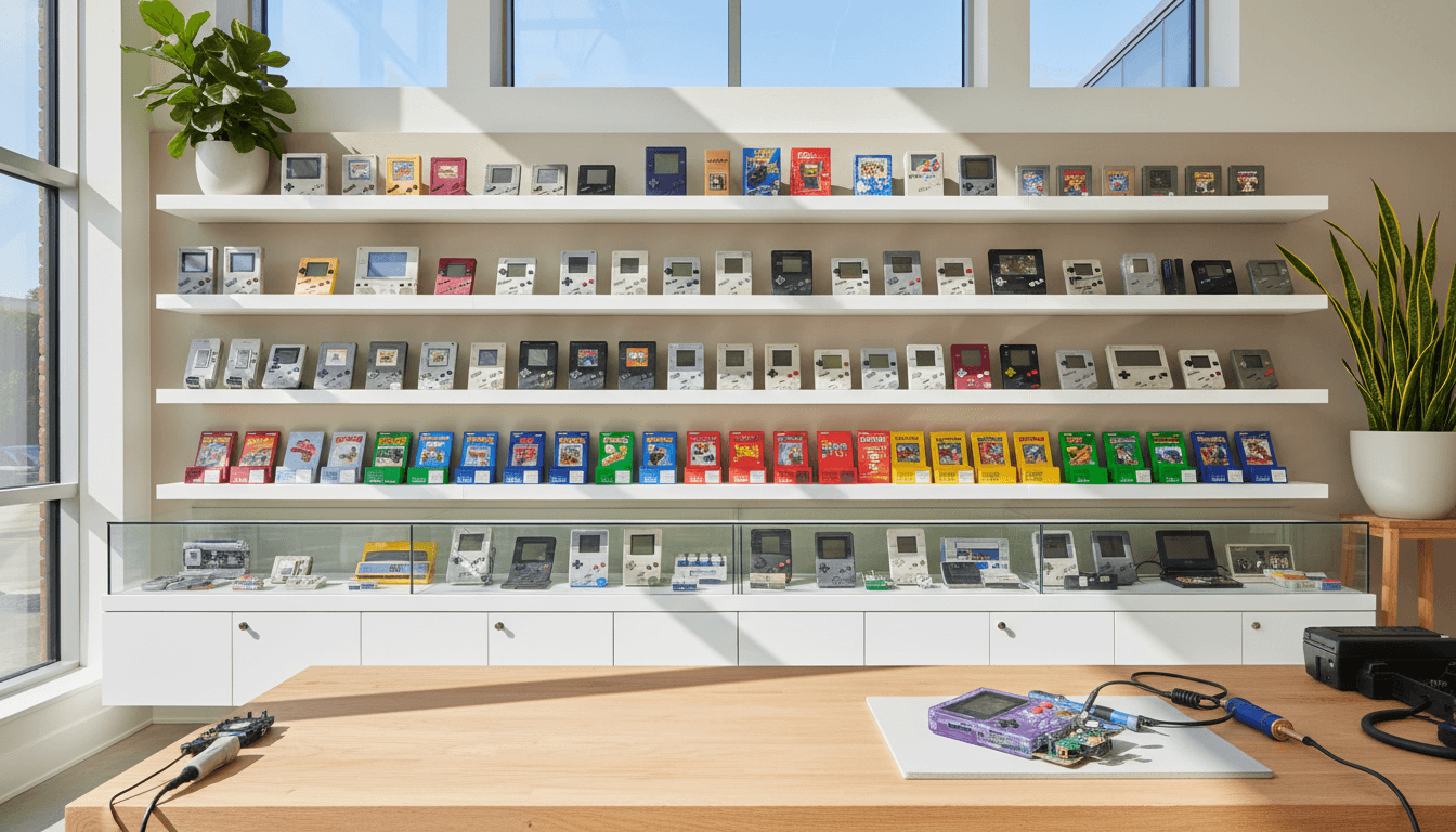 Gaming consoles stored and ready for testing and sale in London
