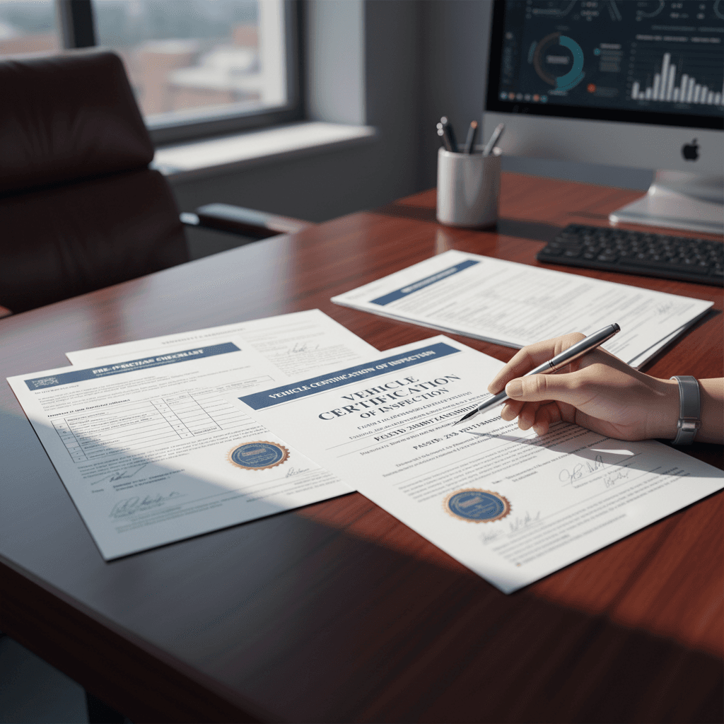 warranty document on desk